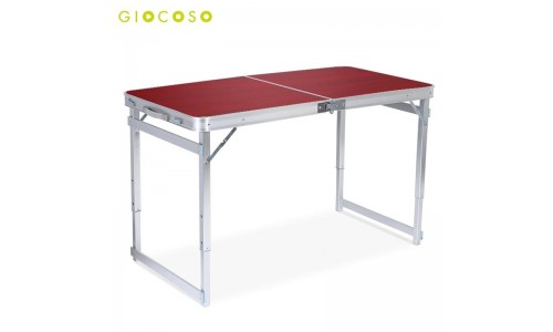 GIOCOSO โต๊ะปิคนิค โต๊ะสนาม Outdoor พับได้อลูมิเนียม 120x60x70 น้ำหนักรับได้ 70กก รุ่น T1 (Red)